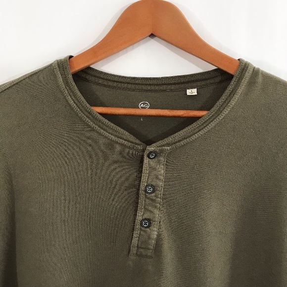 ADRIANO GOLDSCHMIED Olive Henley Top - Picture 2 of 12